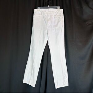 LL Bean Pants Sz 6 Reg Straight Leg White Casual Classic Pockets Preppy Office